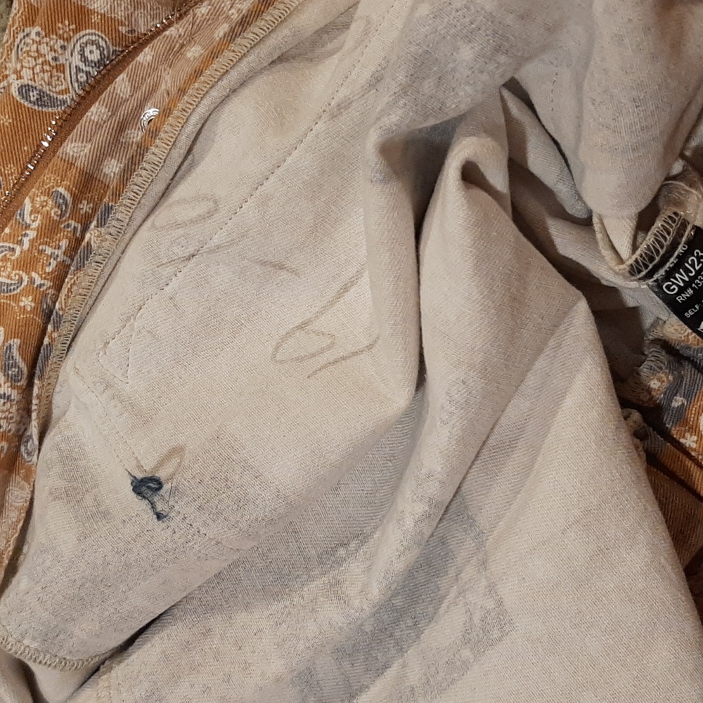 POL Cotton and Thermal Paisley-Printed Hooded Jacket (L) - Picture 9 of 9